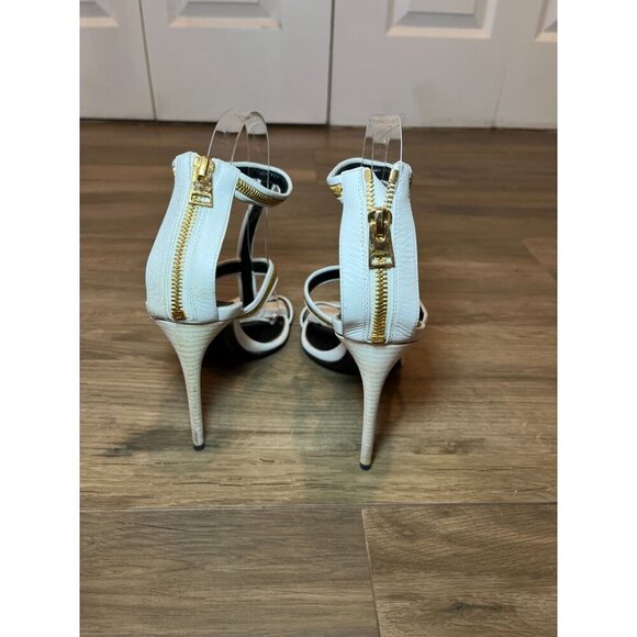 Tom Ford White Chain Ankle Strap heels - Picture 7 of 10